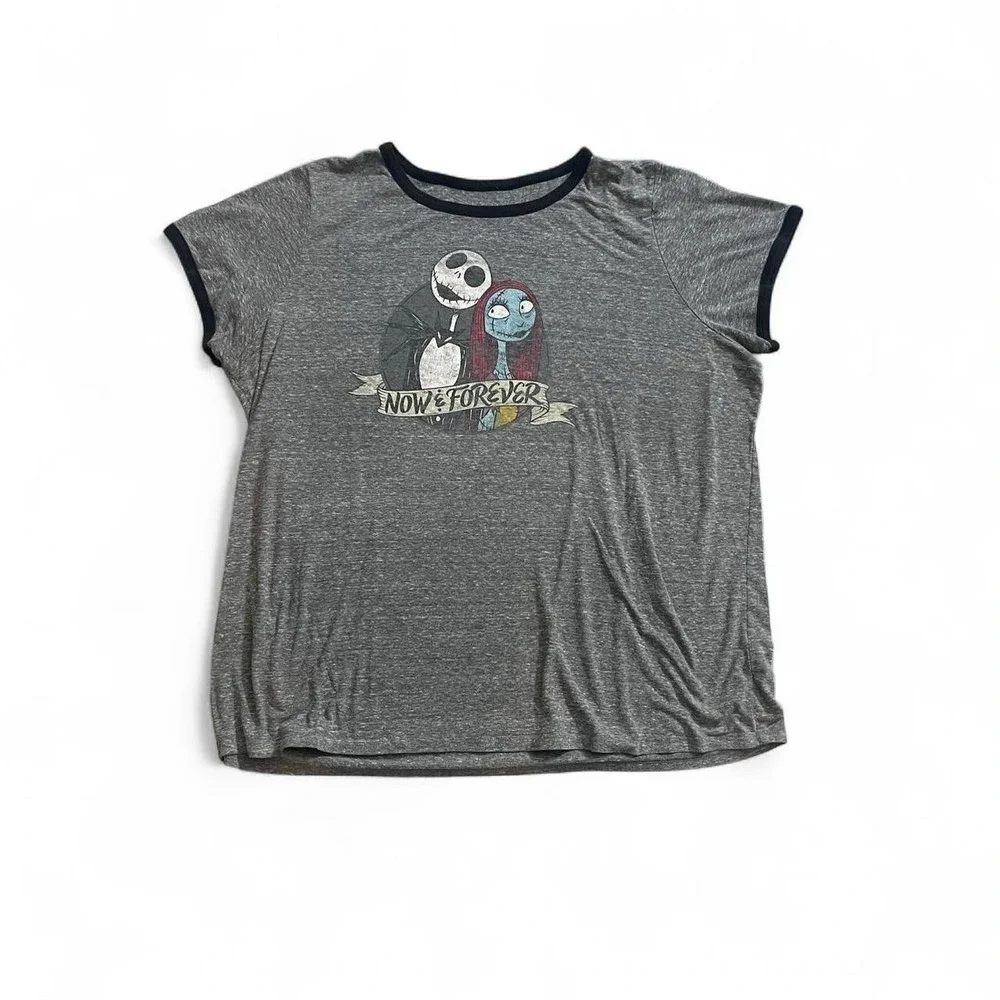 A Nightmare Before Christmas Ringer T-Shirt Women's Size 3 Disney Halloween